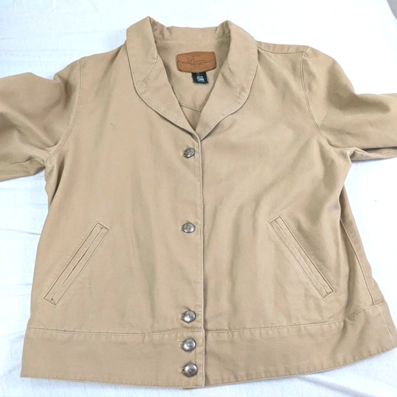 Lauren Ralph Lauren with Floral Embroidered Lapel, Cuffs and Back Size Large - Picture 2 of 8